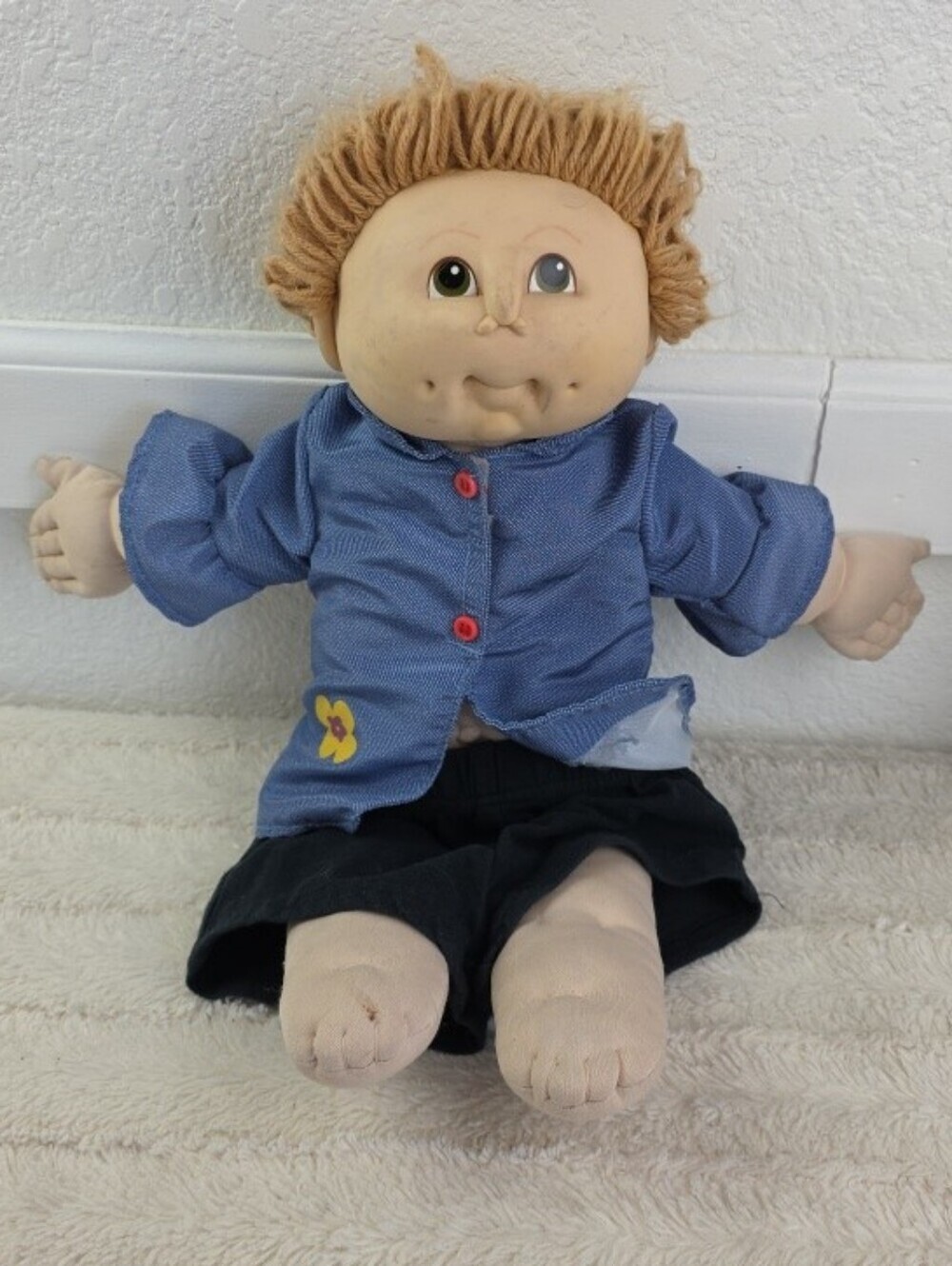 Pre-Cabbage Patch Kid, Margaret Thomas Baby Wheat Loop Hair, Green Eyes 1984